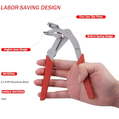 Car Clip Pliers, Panel Clip Removal Pliers,Heavy-Duty Non-Destructive Removal Tool for Door Panels, Trim Clips, Rivets, and Interior Panels, Damage-Free Disassembly