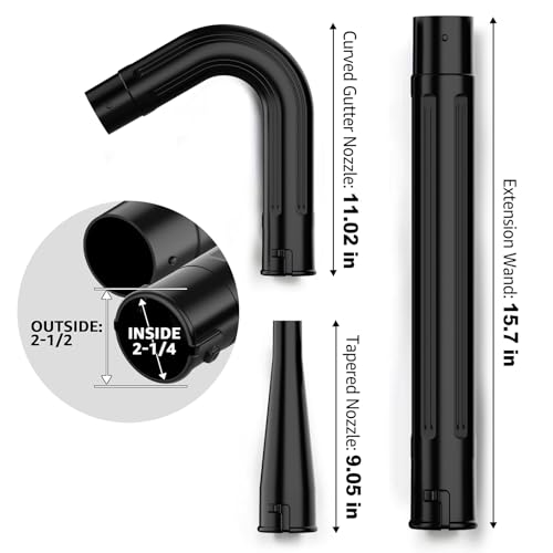 Sealegend 2-1/2 in. Gutter Cleaning Attachment Kit for Wet Dry Vac | Upgraded Locking Connection, Shop Vacuum Accessory for Cleaning or Blowing Gutter Debris, Up to 5 ft. Reach - size: 5 feet