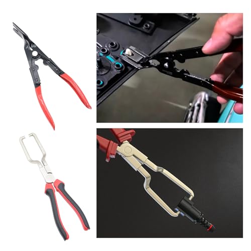 16 Pcs Hose Clamp Pliers Set, Hose Clamp Removal and Installation Tool | with Long Flexible Plier & Electrical Disconnect Pliers for Automotive Coolant Radiator Heater, Water Hoses, Fuel Lines - size: 16pcs