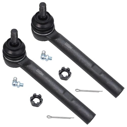 Detroit Axle - Front Steering Knuckles & Wheel Hub Bearings + Outer Tie Rod Ends Replacement for RX330 RX350 RX400h Highlander - 4pc Set - size: 4SU48636/Kit