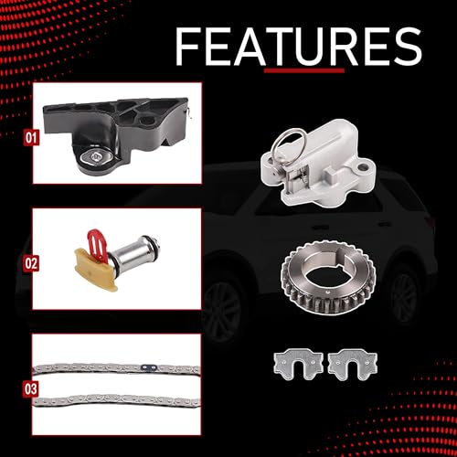 Timing Chain Kit with Water Pump Compatible With Ford F150 V6 | for 11-17 Ford F150 Edge Explorer, Taurus, Mustang, Flex, Timing Alignment Camshaft Holding Tool, Holder Tool, BL3Z-6268-A