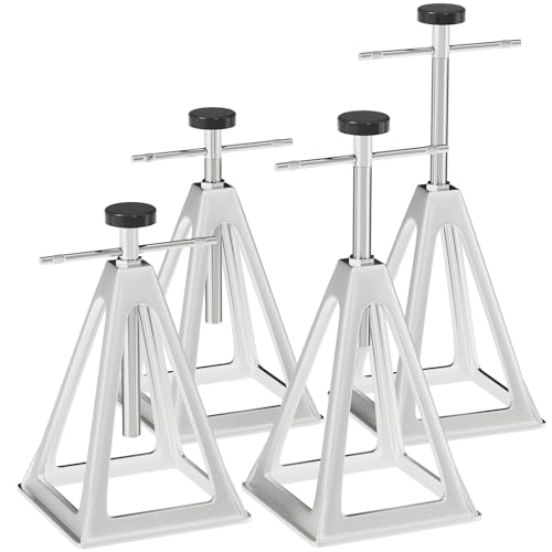 RVGUARD RV Stack Jacks 4 Pack, Aluminum Stabilizer Jacks for RV Trailer Camper, Single Support Up to 6000 Lbs, Adjustable from 11" to 17" - size: 4 Packs