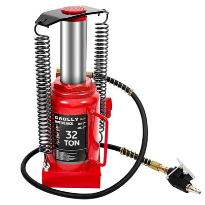 Air Hydraulic Bottle Jack, 32 Ton (66600) lbs Hydraulic Bottle Jack with 10.43''-19.88'' Lifting Range & Manual Hand Pump, for Pickup, Truck, RV, Auto Repair - color: 32 Ton