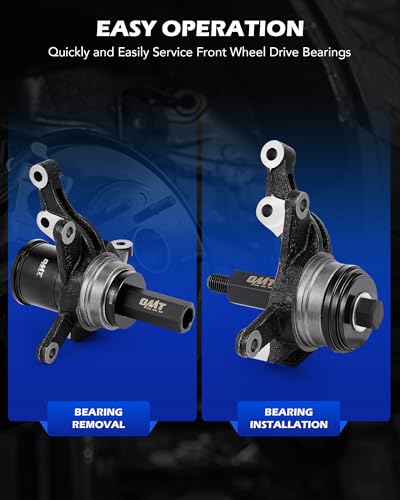 Orion Motor Tech 38pc 2-in-1 Bearing Press Kit, Front Wheel Bearing Removal Kit with Sliding Screws Sleeves, 5 T Wheel Bearing Separator Puller Set with 2" & 3" Jaws, Bearing Puller Tool Set with Case | Front Wheel Bearing Removal Kit with Sliding Screws