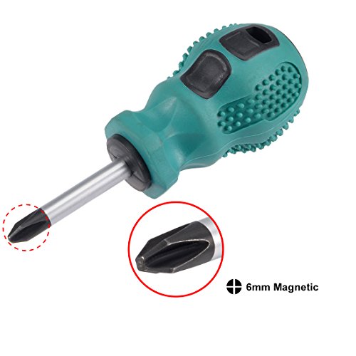 uxcell #2 Phillips Screwdriver 1.5 Inch Round Shaft Non Slip Comfortable Handle - size: PH2 x 1.5"