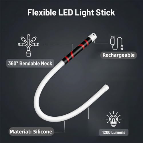Flexible LED Work Light Stick Rechargeable Bendable Mechanic Work Light