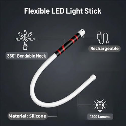Flexible LED Work Light Stick Rechargeable Bendable Mechanic Work Light