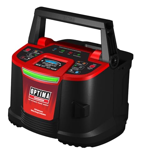 OPTIMA D1200+ 12 Volt Performance Battery Charger and Maintainer for 12v Starting Batteries Including OPTIMA HYPERCORE Lithium®, AGM and Flooded Batteries - style: Optima Digital 1200+
