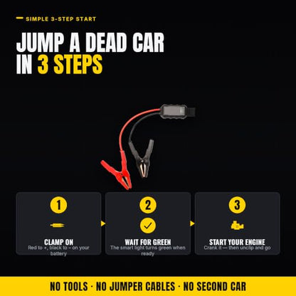 Car Jump Starter 4000A Peak (2000A Start), 0V Dead-Battery Start — 12V Lithium Booster Pack, 20000mAh USB-C Power Bank + LED — Cars Trucks SUVs up to 10.0L Gas/8.0L Diesel | TUFFORGE G40