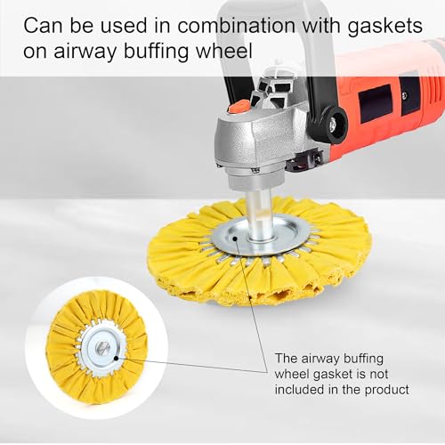 Airway Buffing Wheel Extension Shaft 2-1/4" L Angle Grinder Buff Extender Kit 5/8"-11 Threads Arbor Extended Adapter - 1set - color: Airway Buffing Wheel Extension