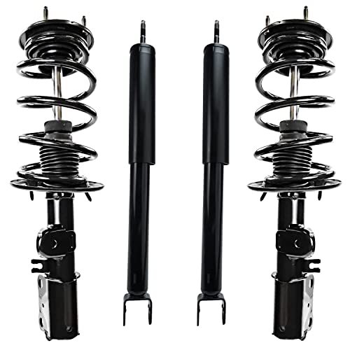 Detroit Axle - Front Struts with Coil Spring + Rear Shock Absorbers Replacement for 2013-2019 Ford Flex Lincoln MKT - 4pc Set - size: 4AQ47150/Shock Kit