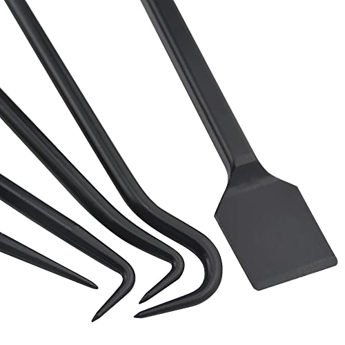 9 PCS Pick and Hook Set with Scraper for Automotive and Electronic Tool, Yellow or Red, Random Color