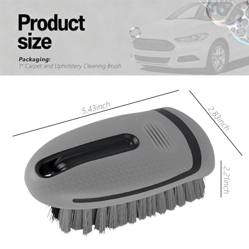 2026 New Car Upholstery Brush for Cleaning,Portable Car Carpet Brush with Dense Bristle & Non-Slip Handle,Multi-Purpose Upholstery Cleaner Brushes for Cars Trucks SUVs Interior