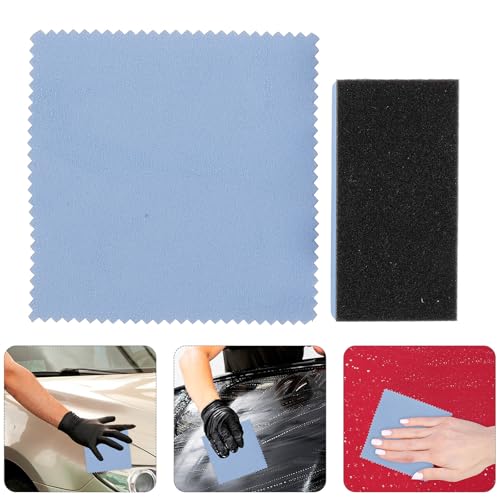 Blue Applicator Sponge Pad Set for Car Exterior and Tires, Versatile Polishing Tool with Better Grip, for Automotive Detailing Kit and Car Detailing Projects