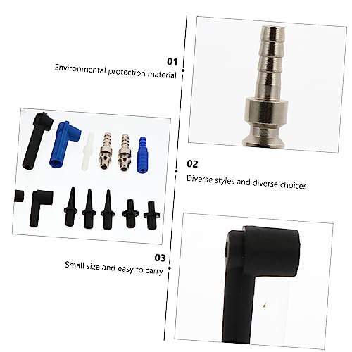 SUPVOX Brake Fluid Replace Tool Kit 16Pcs Car Brake Bleeder Vacuum Pump Fittings Connectors for Quick Oil Air Exchange Automotive System