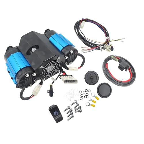 Universal 12 Volts High Performance On-Board Twin Air Compressor Replacement for ARB CKMTA12 For Pneumatic Tools For Tire Inflator Air Horn Air Tools Air Lockers Locking Differentials