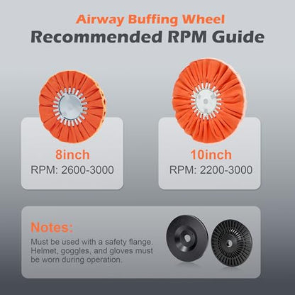 4 Inch Airway Buffing Wheel Flange Kit, 5/8 Inch Arbor Hole, Use with Extension Shaft, Safety Flange for Polishing Buffing Wheels, 1 Pair - color: Airway Flange Kit