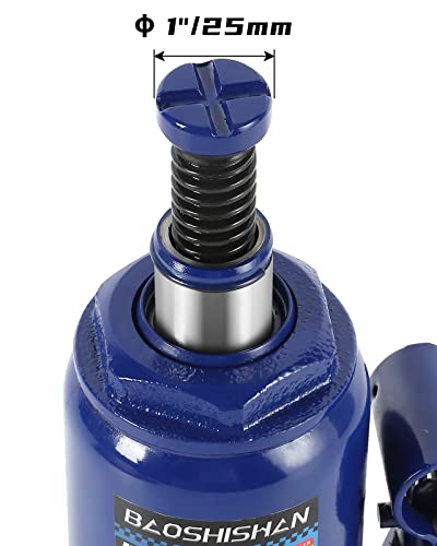 BAOSHISHAN 4 Ton Double Ram Bottle Jack with Carrying Case | Heavy-Duty Hydraulic Lift, Welded Steel Construction, Overload Protection, Anti-Slip Base, for SUV Truck RV - size: 4 Ton with Case
