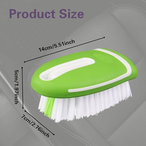Carpet and Upholstery Cleaning Brush,Carpet Scrubber Stiff Bristle Detailing Scrub Brushes,Interior Leather Brush for Car and Home (Green) - color: Green