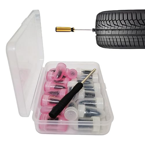 Tire Repair Rubber Nails Kit, 2026 New Vacuum Tire Repair Rubber Nail, Screw in Tire Repair Plugs, Fast Self-Service Tire Repair Tools for Car, Motorcycle, Truck, Two Sizes (40pcs(with screwdriver)) - color: 40pcs(with screwdriver)