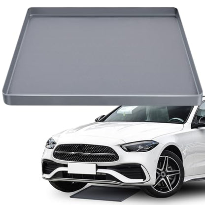 Under Car Oil Spill Mat Oil Drip Pan Garage Floor Mat Drip Tray Silicone Pad with Raised Edge Oil Drain Pan Catcher Automotive Tray Driveway Pad Liquid Leaks Non-Slip No Splatter for Floor Protector