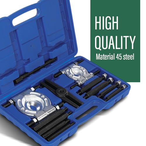 GRAND ORANGE 5-Ton Bearing Separator Set Flywheel Gear Puller Kit | 12PCS Heavy Duty 45# Steel with Storage Case
