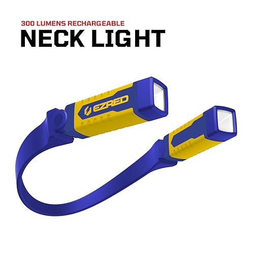 EZRED Anywear Rechargeable Neck Light for Hands-Free Lighting - NP25, Perfect Light for Mechanics, Camping, Hunting, DIY Projects, Reading