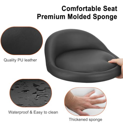 FLOLXNB Rolling Stool Low Roller Seat PU Leather, Rolling Chair Height Adjustable, Garage Stool with Wheels for Manicure Mechanic Home Office Garage Shop (Style 1) - style: Style 1