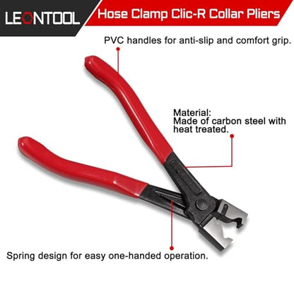 7 Inch Clic-R Hose Clamp Pliers for Automotive Heavy Duty CV Boot Hose Clip Pliers CV Boot Crimp Clamp Clic-R Collar Plier Hose Removal Plier Auto Repair Tool for Car Auto Maintenance - size: Hose Clamp Pliers