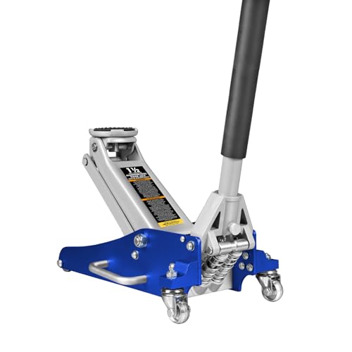 Big RED Floor Jack 1.5 Ton (3,000 lb) Capacity,Aluminum and Steel Hydraulic Low Profile Car Jack with Dual Piston Quick Lift Pump,Lightweight Racing Floor Jack for Vehicle,Blue - color: Blue, size: 1.5 Ton (3,000 lb), style: Aluminum and Steel Floor Jack