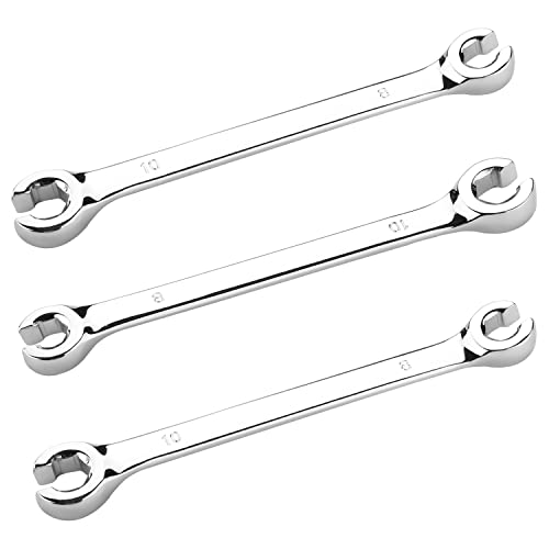 Utoolmart Flare Nut Wrench, 8mm x 10mm Metric Double Open End, 3Pcs - color: 3pcs, size: 8x10mm