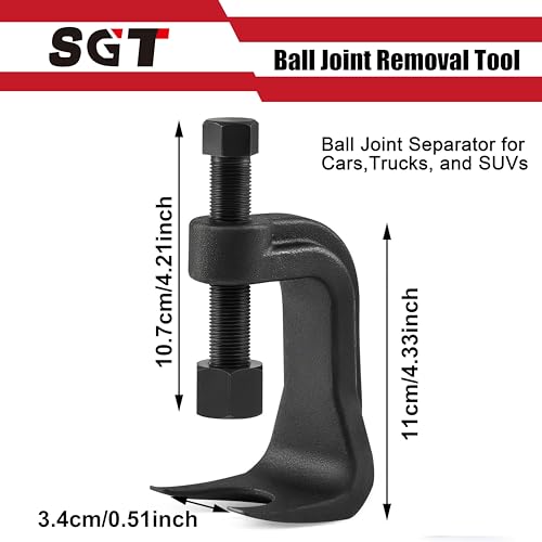 SGT Ball Joint Separator, Universal Ball Joint Puller with Lower Control Arm Prying Tool,2-3/8 in. Ball Joint Removal Tool for Car Truck SUV