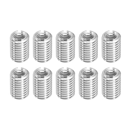 uxcell 10Pcs Threaded Inserts, M8-1.25x18 & M12-1.75x18 Stainless Steel 303 Screw Thread Sleeves Thread Repair Insert for Mechanical Equipment - size: M8-1.25x18 & M12-1.75x18mm