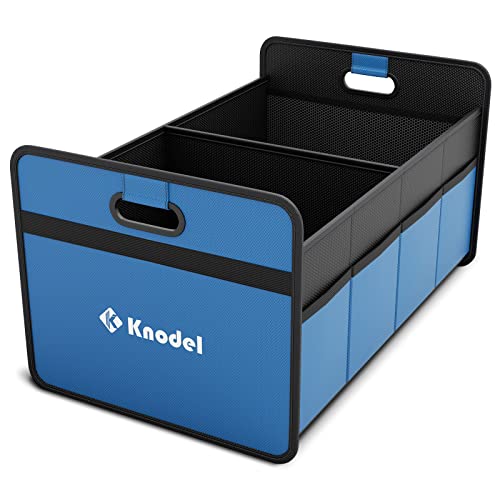 K KNODEL Car Trunk Organizer, Foldable Organizer for Car, Automotive Consoles & Organizers, Storage with Reinforced Handles (Medium, Blue) - color: Blue, size: Medium
