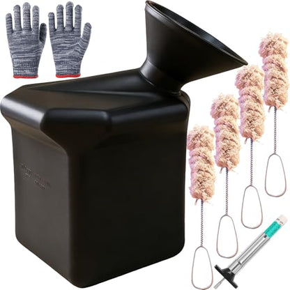 Angled Tire Lube Bucket Kit,for Coats Center Post Changers, 12.6" Length,1.25 Quart Capacity,with 4 Lube Swabs,Durable & Efficient Tire Mounting Lubricant Container for Professional Use-Black - size: Angled Tire Lube Bucket Kit-Black