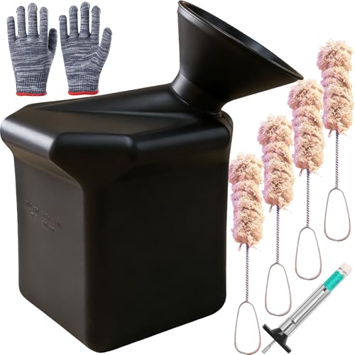 Angled Tire Lube Bucket Kit,for Coats Center Post Changers, 12.6" Length,1.25 Quart Capacity,with 4 Lube Swabs,Durable & Efficient Tire Mounting Lubricant Container for Professional Use-Black - size: Angled Tire Lube Bucket Kit-Black