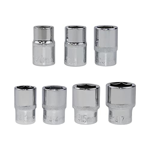 VickyHome Socket Wrench Set for 12V Cordless Electric Ratchet Wrench Set, 10,11,12,13,14,15,17mm