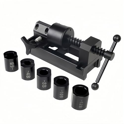 Fuel Line Fittings Installation Tool Set with 4AN 6AN 8AN 10AN 12AN Connector, Auto Hose Pipe Fuel Line Installation/Removal Tool Kit, AN Hose Fitting Connect/Disconnect Tools