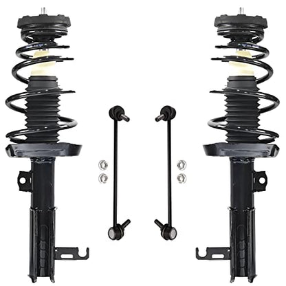 Detroit Axle - 2.0L & 2.4L 4pc Front Struts Sway Bars for Buick 2012-2016 Regal, Struts & Coil Spring Sway Bar End Links 2013 2014 2015 Replacement Suspension Kit Ready Struts Shocks Assembly - size: 4QS47414/ sway kit
