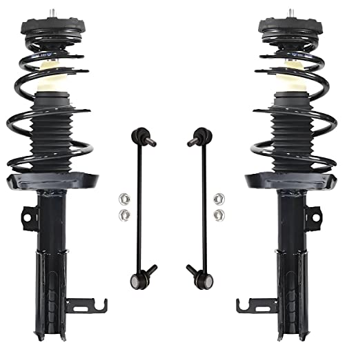 Detroit Axle - 2.0L & 2.4L 4pc Front Struts Sway Bars for Buick 2012-2016 Regal, Struts & Coil Spring Sway Bar End Links 2013 2014 2015 Replacement Suspension Kit Ready Struts Shocks Assembly - size: 4QS47414/ sway kit