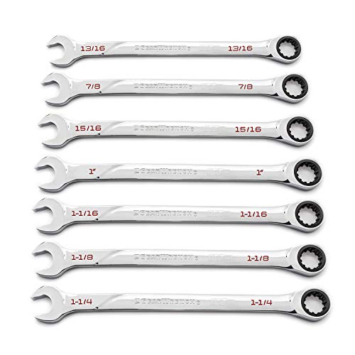 GEARWRENCH 7 Pc. 120XP Universal Spline XL Ratcheting Combination Wrench Set, SAE - 86452 - style: 7 Piece SAE