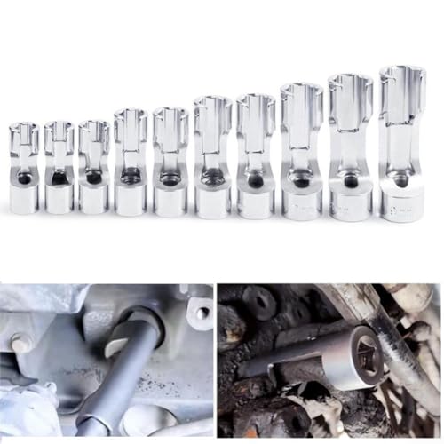 15mm Diesel Injector Fuel Line Socket Set 3/8" Drive Open Union Nut Sockets for Master Cylinder,Sensors & Pipes,Thermo Switches, Coolant,Brake Line - color: 15mm