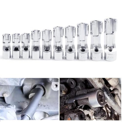 15mm Diesel Injector Fuel Line Socket Set 3/8" Drive Open Union Nut Sockets for Master Cylinder,Sensors & Pipes,Thermo Switches, Coolant,Brake Line - color: 15mm