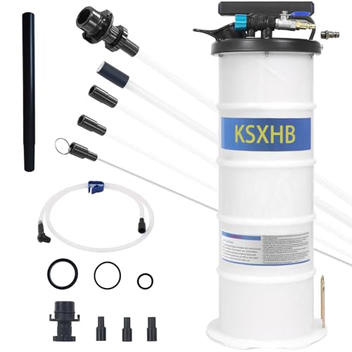 6.5 L Oil Extractor-Pneumatic/Manual Vacumm Fluid Extractor Fluid Change Pump with Four Extended Oil Suction Hoses,One Brake Bleeding Hose,and One Auxiliary Extension Hose for Fluid Extractio