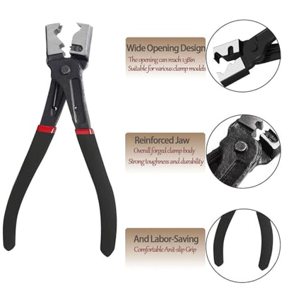 4 Pieces Electrical Disconnect Pliers for Cars, Automotive Electrical Plug Connector Disconnect Tool and Connector Separator and Hose Clamp Pliers - size: Electrical Disconnect Pliers Set 4