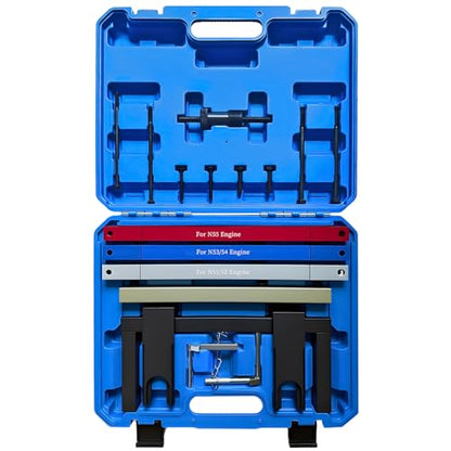Engine Camshaft Timing Locking Master Tool Kit Crankshaft Flywheel Alignment Tool Kit Compatible for BMW Vehicles with 2.5L & 3.0L N51 N52 N53 N54 N55