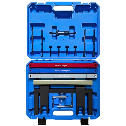 Engine Camshaft Timing Locking Master Tool Kit Crankshaft Flywheel Alignment Tool Kit Compatible for BMW Vehicles with 2.5L & 3.0L N51 N52 N53 N54 N55