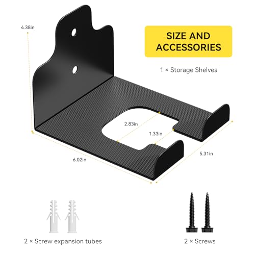 JNIHEEP Garage Organizer Trimmer Rack,Garden Power Tool Hanger,3 Pack,Black | Weedeater Rack, Heavy Duty Weed Whackers Holder Wall Mounted for Grass Trimmer, Hedge Trimmer, Garage Trimmer, Garden Tools - color: Black 3 Packs