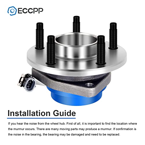 ECCPP 513121 Front Wheel Hub Bearing for Chevrolet Impala 2000-2013 | for Buick Century 1997-2005 5 lugs w/ABS Sensor Pre-Greased Sealed - size: 513121