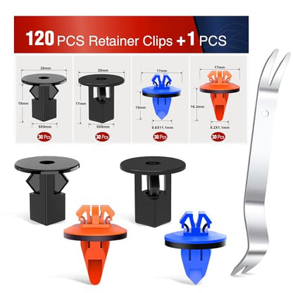 Nilight 120PCS Car Bumper Retainer Clips Bumper Fender Liner Kit for Lexus Toyota 4Runner Tacoma RAV4 Scion 75495-35010 75397-35010 90189-06065 90189-06013 with 1 Fastener Remover - color: For Lexus Toyota - 120 Clips